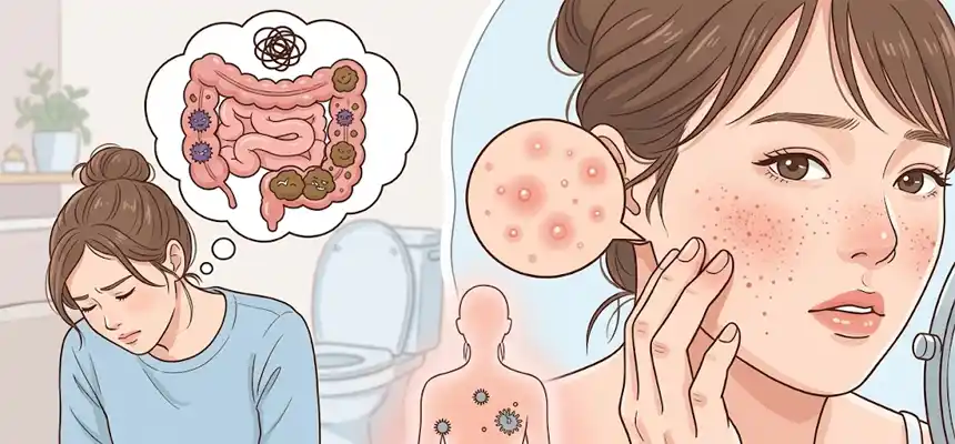 便秘と肌荒れの関係